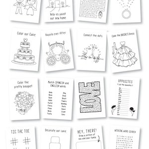 Wedding Coloring Book, Wedding Coloring Book for Kids, Kids Activity ...