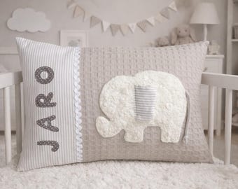 Oreillers personnalisés, oreillers prénom, cadeaux de naissance, oreillers pour enfants, oreillers câlins, oreillers explorateur, oreillers éléphant