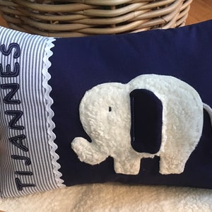 Almohada con nombre, almohada con nombre, regalos de nacimiento, almohada para niños, almohada de peluche, almohada exploradora, elefante
