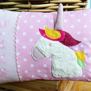 Pillow with name, name pillow, gifts for birth, children&#39;s pillow, cuddly pillow, explorer pillow, unicorn