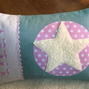 Almohada con nombre, almohada con nombre, regalos de nacimiento, almohada para niños, almohada de peluche, almohada exploradora, estrella