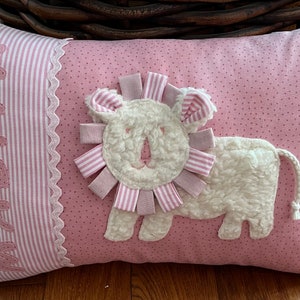 Pillow with name, name pillow, gifts for birth, children&#39;s pillow, cuddly pillow, explorer pillow, lion
