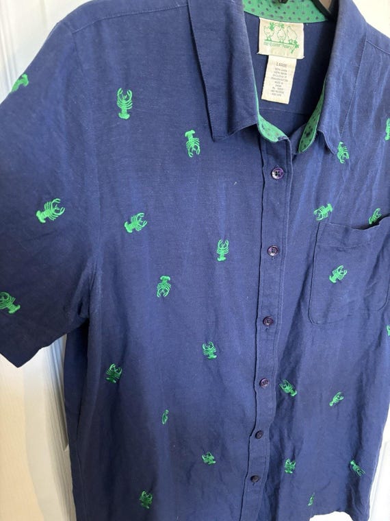 VTG 90s Quacker Factory Linen Blend Button Up Emb… - image 3