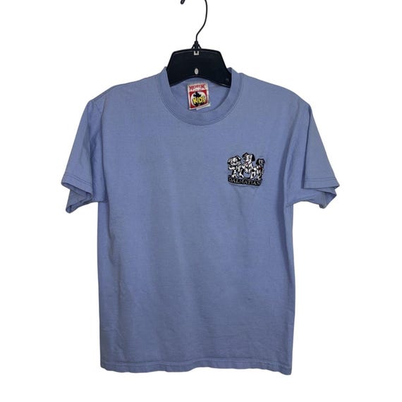 Vtg 90s Disney 101 Dalmatians Embroidered T-Shirt Mickey Inc Kids L