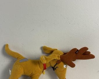 Vtg 1997 Rugrats Spike Reindeer Plush Mattel Viacom Nickelodeon Christmas