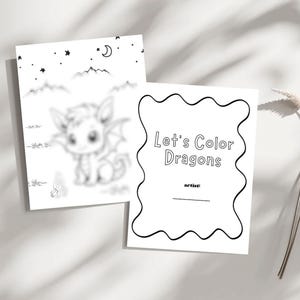 Dragon Coloring Pages for Kids 7 Printable Sheet Bundle (Digital PDF)