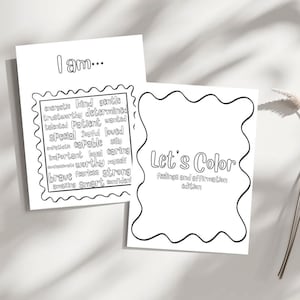 Feelings and Emotions Coloring and Activity Pages for Kids with Emotional Awareness practices (PDF FILES)