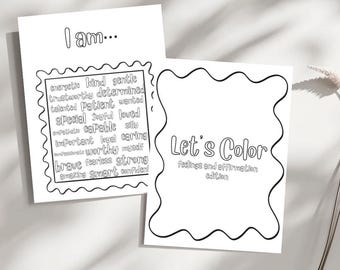 Gefühle und Emotionen Ausmalbilder und Aktivitätsseiten für Kinder mit emotionalem Bewusstsein (PDF DATEIEN)