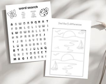 Printable Coloring and Activity Bundle 11 Magical Summertime Pages for Girls PDF Files