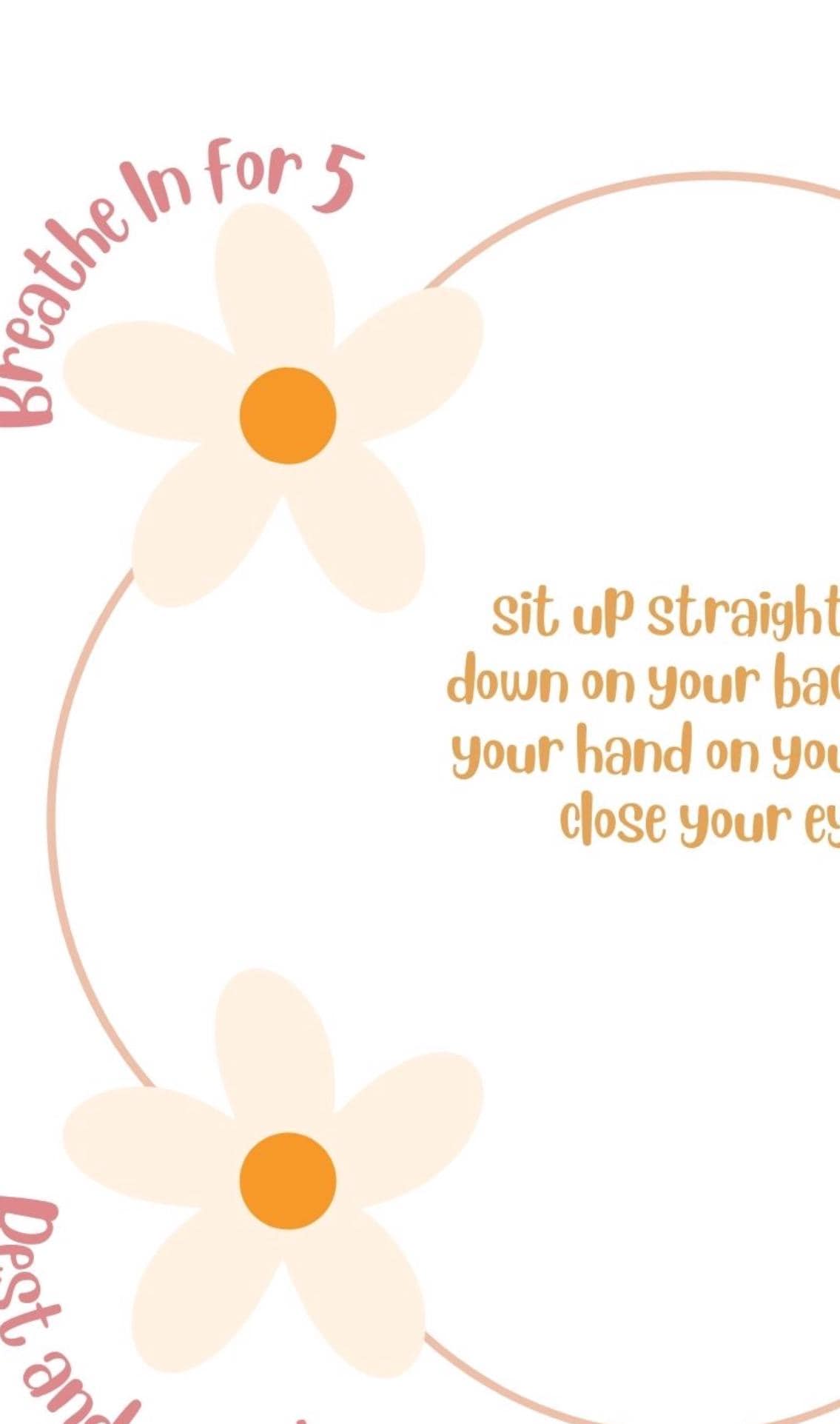 Printable Box Breathing Poster for Kids | Daisy Theme Mindfulness Chart ...