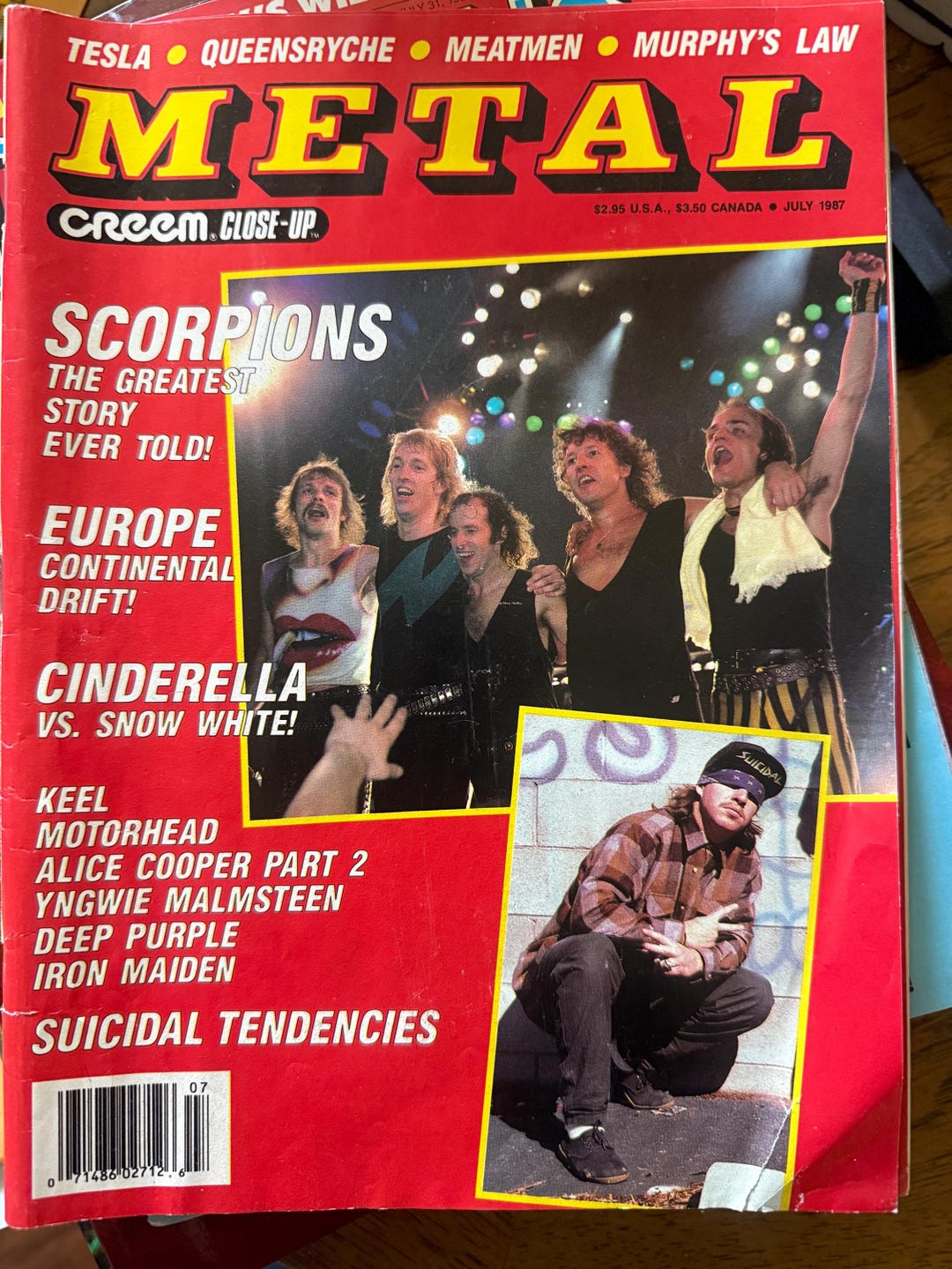 1987 Metal Magazine, Vintage Edition Featuring Bands Like Scorpions ...
