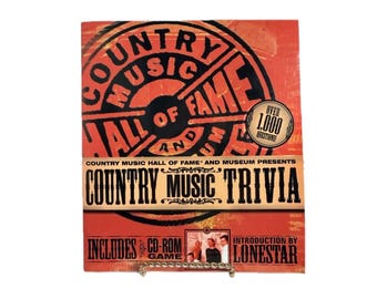 Country Music Trivia Book, Vintage Softcover, CD-Rom Included