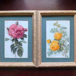Framed Floral Prints Set, Vintage Bombay Company, Gallery Wall Filler