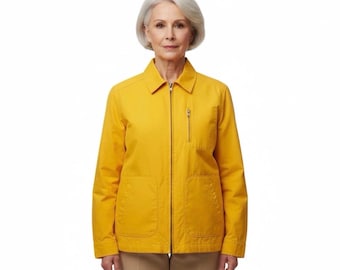 Vintage Yellow Lauren Ralph Lauren Windbreaker Jacket Size Medium