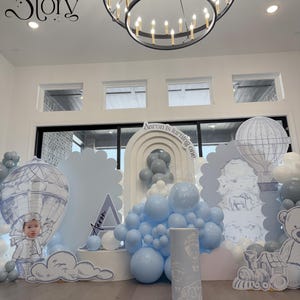 Hot Air Balloon Cutout: Baby Shower Party Decoration (Digital File PNG 300 DPI)