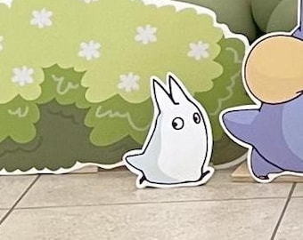 White Totoro Character Cutout: Ghibli Birthday Party Decor (PNG Digital Download)