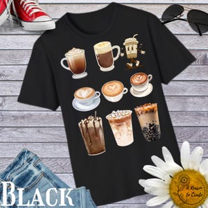 Coffee Lover&#39;s Unisex T-Shirt, Cute Cafe Tee, Gift for Baristas, Coffee Shop Merch, Beverage Graphic Tee, Coffee Lover Gift