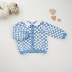 Crochet Cardigan Sweater Pattern PDF | Easy Baby Boy & Girl Toddler Knit Jacket | Modern Infant Crochet Clothing, Gift, Baby Shower, DIY
