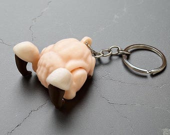 Sleutelhanger met beweegbare krabkop