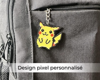 Gepersonaliseerde Pixel Sleutelhanger | Meerkleurige 3D-print | Cadeau voor Gamers & Geeks | Ontwerp op maat
