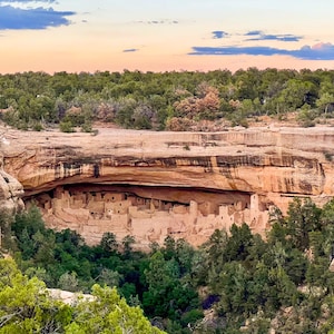 Colorado Landscape, Mesa Verde National Park Wall Art, Mesa Verde Cliff Dwelling Print, Mesa Verde Cliff Sunset Photo, Southwest Home Decor