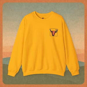 Embroidered Heavy Blend Sweatshirt -- Texas Longhorn -- Unisex Crewneck Sweater