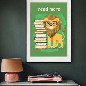 Reading Poster, Reading Posters, Library Poster, Library Wall Art, Book Lover Gift, Literary Decor, Library Decor, Classroom Poster
