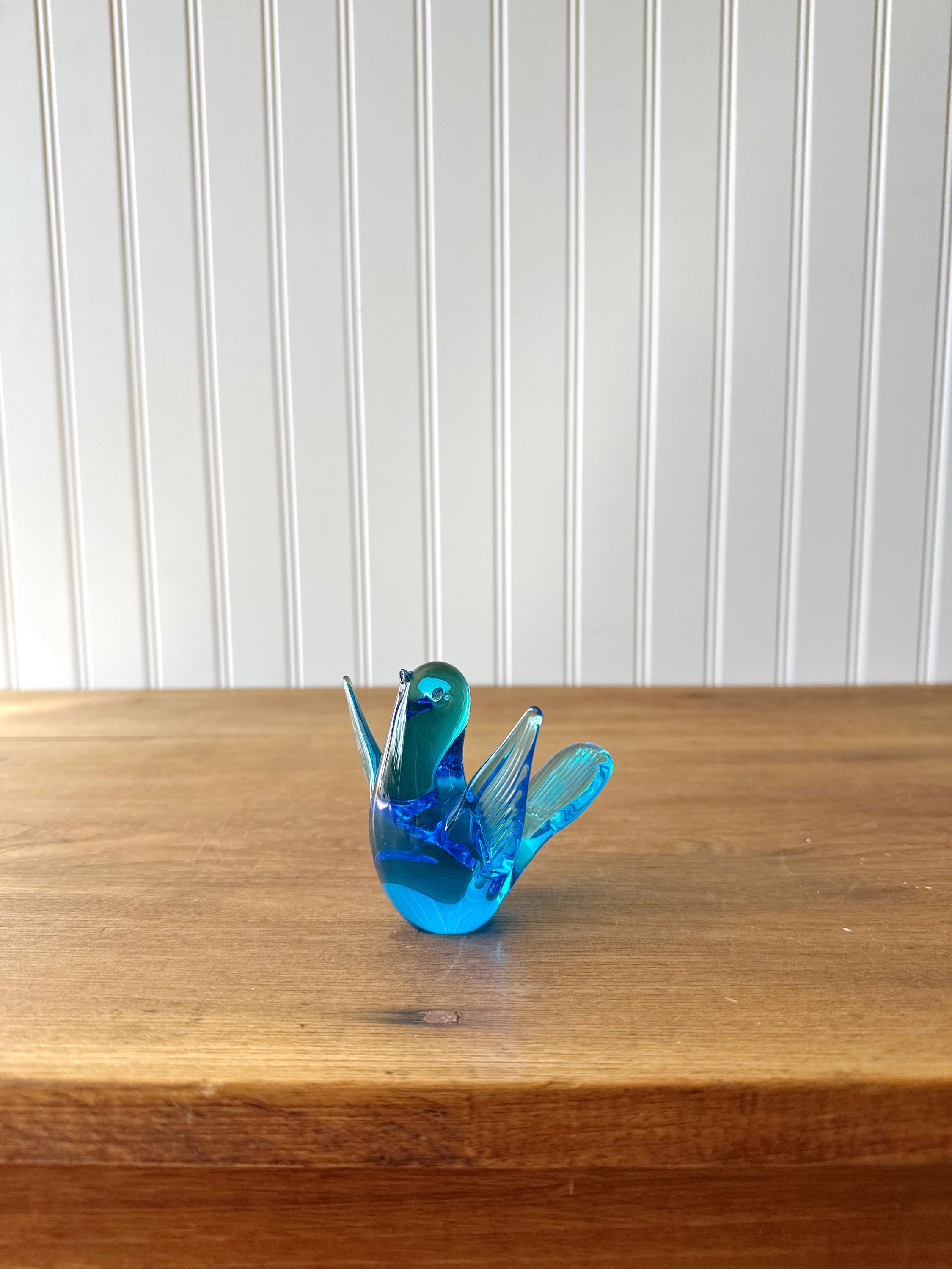 Swedish Blue Glass Bird - Etsy Israel