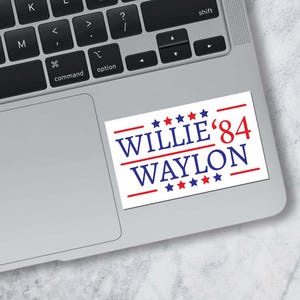Classic Vinyl Sticker: Commemorating Willie & Waylon in 1984