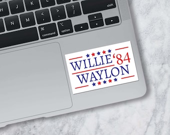 Classic Vinyl Sticker: Commemorating Willie & Waylon in 1984