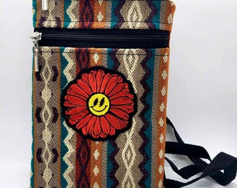 Op rode madeliefjes BMFS geïnspireerde fanart-crossbody-tas