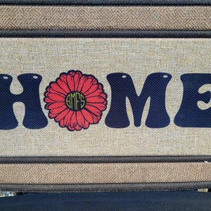 Welcome Mat | Red Daisy Inspired Doormat | Home BMFS | Made for Indoor or Outdoor Use afbeelding 3
