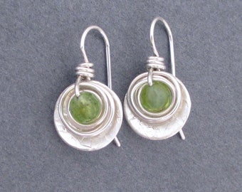 August Birthstone Gift Genuine Peridot Earrings with Sterling Silver Ear Wires and Dangles 16th Anniversary Gift for Wife