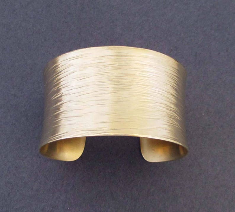 Gold Tone Hammered Brass Cuff Bracelet Modern 21st Anniversary - Etsy
