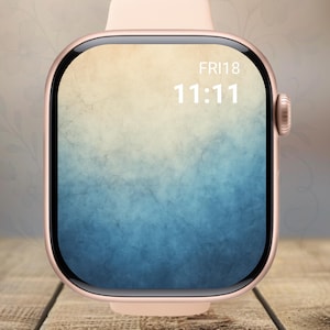 Sfondo con texture sfumata blu per Apple Watch, sfondo con texture acquatica per Apple Watch / Sfondi di lusso con quadranti scintillanti per orologi