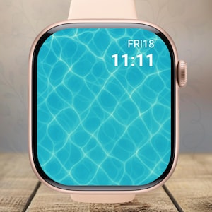 Sfondo con texture dell'acqua dell'oceano per Apple Watch / Sfondi di lusso con quadrante scintillante per orologi, amanti dell'estate e del minimalismo