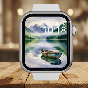 Sfondo Laguna per Apple Watch / Quadrante Barca / Sfondo Digitale Oceano per Apple Watch da Scaricare