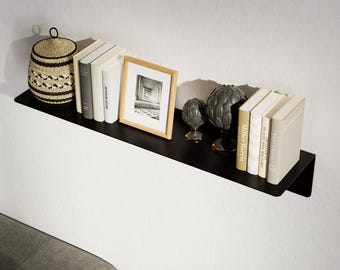 Minimalist Metal Floating Wall Shelf: Modern Entryway Organizer Display Shelf