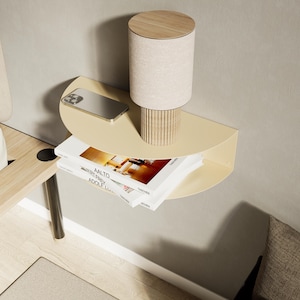 Comodino moderno sospeso in metallo — Mensola da parete minimalista per comodino