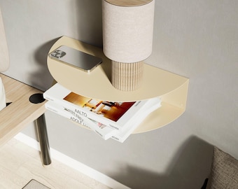 Comodino moderno sospeso in metallo — Mensola da parete minimalista per comodino