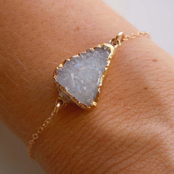 Druzy Bracelet in Crystal White