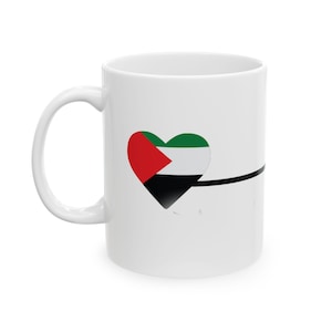 Palestinian Symbols Ceramic Mug: Support Gaza, Stand for Palestine