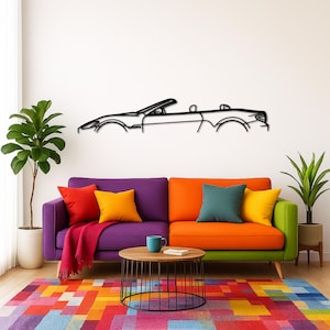 G*T Con*vertible Classic Silhouette Metal Wall Art | Car Guy Gift | Car Decor | Gift For Car Lovers | Metal Car Wall Decor | Bithday Gifts