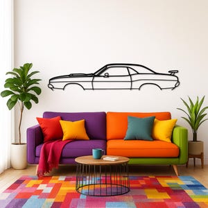 Cha*llenger 1971 Classic Silhouette Metal Wall Art | Car Guy Gift | Car Decor | Gift For Car Lovers | Metal Car Wall Decor | Birthday Gifts