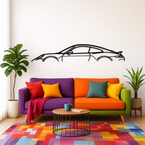9*11 Model 991 G*T3 Tour*ing Classic Silhouette Metal Wall Art | Car Guy Gift | Car Decor | Gift For Car Lovers | Metal Car Wall Decor Gifts