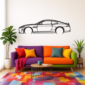 XK*RS Detailed Silhouette Metal Wall Art | Car Guy Gift | Car Decor | Gift For Car Lovers | Metal Car Wall Decor | Birthday Gifts