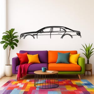 Fly*ing Sp*ur Classic Silhouette Metal Wall Art | Car Guy Gift | Car Decor | Gift For Car Lovers | Metal Car Wall Decor | Birthday Gifts