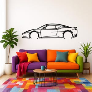 Evo*ra S Detailed Silhouette Metal Wall Art | Car Guy Gift | Car Decor | Gift For Car Lovers | Metal Car Wall Decor | Gifts