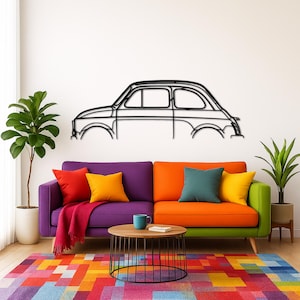 500 1971 Classic Metal Silhouette Wall Art | Car Guy Gift | Car Decor | Gift For Car Lovers | Metal Car Wall Decor | Birthday Gifts