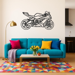 Nin*ja XR6 (636) 2016 Silhouette Metal Wall Art | Custom Motorcycle Metal Decor | Christmas Gifts | Motorcycle Garage Decor |Bike Rider Gift